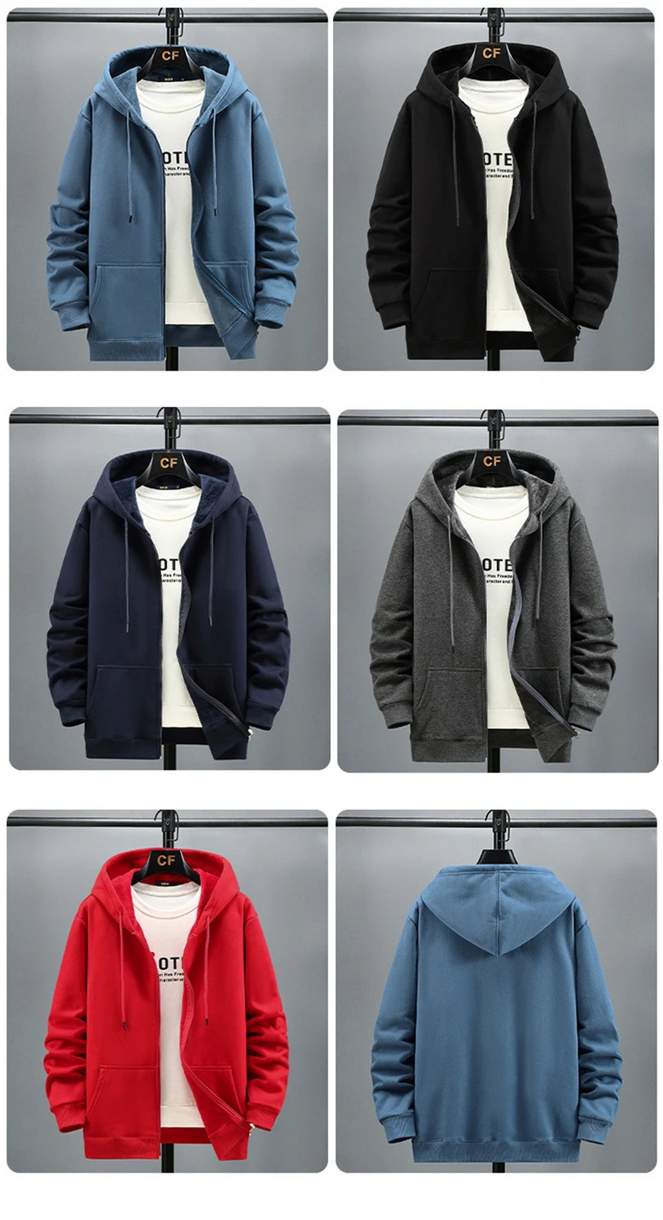 Men’s Plus Size Fleece Hoodie, Up to 12XL