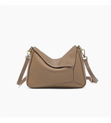 Pure 100% Cowhide Leather Women's Geometric Solid Color Shoulder Bag For Ladies Large Capacity Pillow Crossbody Handbag Luxury