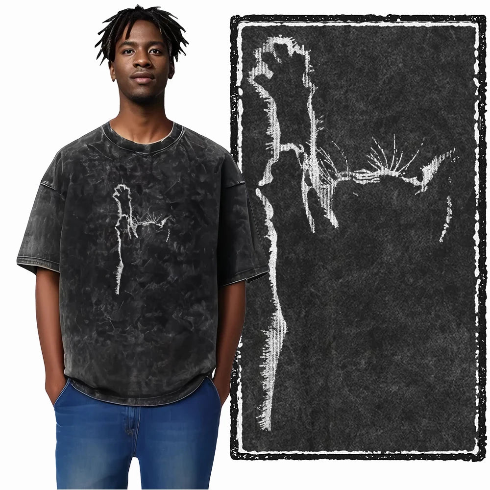 DB Cat Acid-Washed Graphic Tee