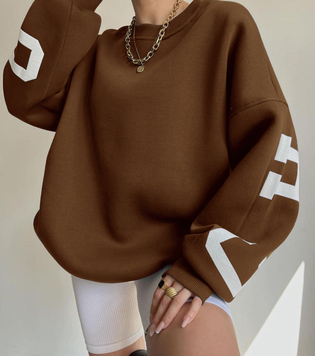 Women's Y2K Letter Print Relaxed Sweatshirt