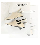 Designer Wedge Heel Sandals – Pointed Toe Women's Pumps