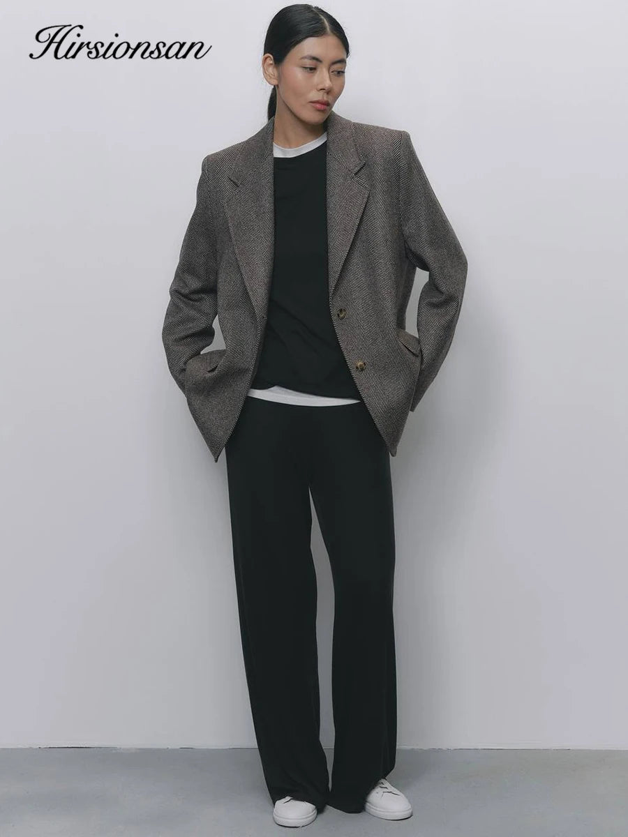 Hirsionsan Modal Soft Loose Sets Women 2026 Casual Two Pieces Long Sleeve T Shirts and High Waist Dresses Outfits Tracksuit