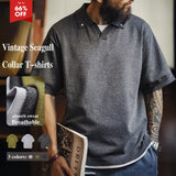 Maden Vintage Seagull Collar Polo Shirt for Men