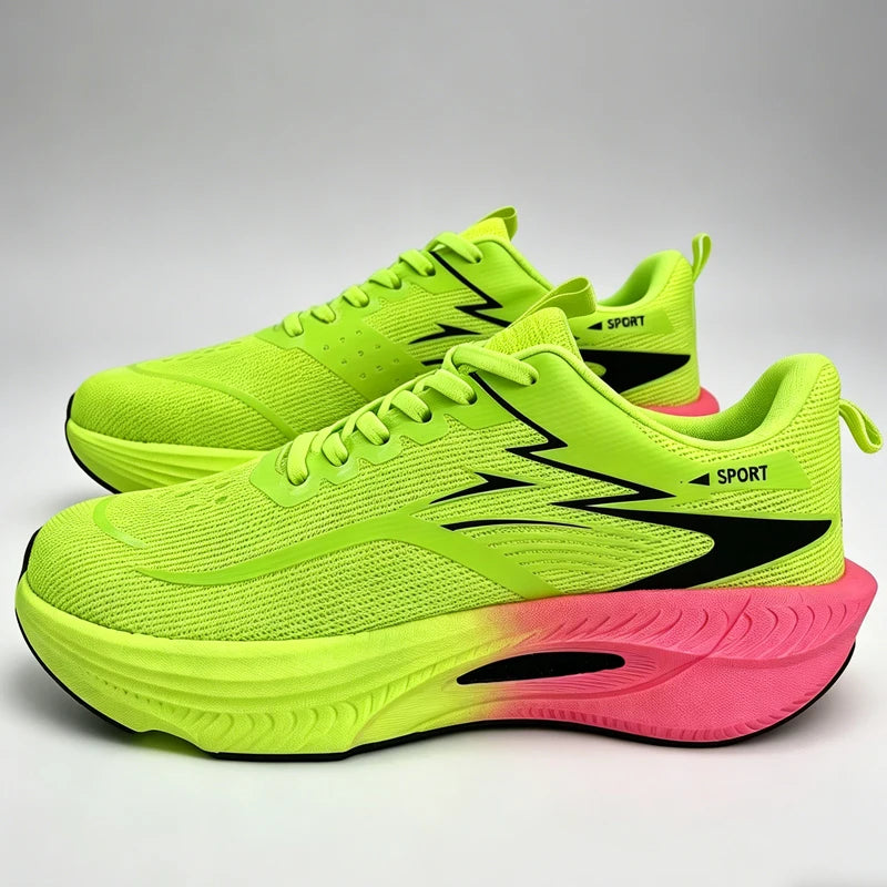 Marathon Running Shoes — Carbon Board, Air Cushion, Breathable & Lightweight Sneakers for Men & Women