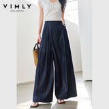 Vimly High-Waist Baggy Wide-Leg Denim Jeans for Women