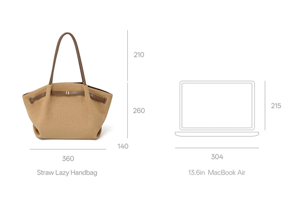 LA FESTIN Original Brand Women's bags Shoulder Bag Woven Bag 2026 New Tote Bag Large Handbag Travel Bag Big Beach Bag