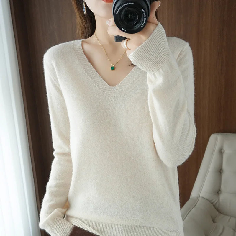 Women’s Lace V-Neck Knit Sweater