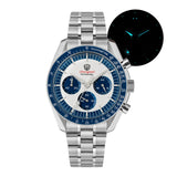 Watchdives WD1863 Quartz Watch VK63 Chronograph Movement Bubble Sapphire Crystal 10Bar Waterproof Luminous 39mm Vintage Watches