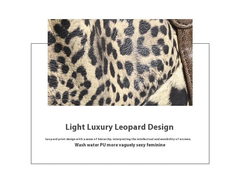 Women Handbags Leopard Bag Top-handle Handbag Fashion Satchel Dumpling Pack Shoulder Bag Tote Bag Hobos Large Purse