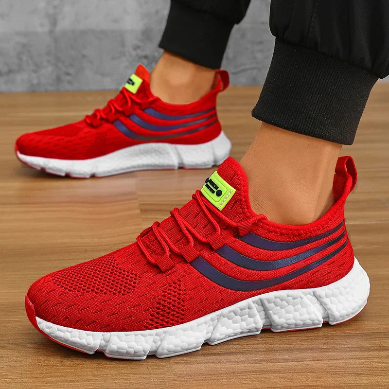 Men's Breathable Mesh Lace-Up Sneakers