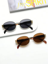 Oval Frame Women's Vintage Sunglasses | UV400 Metal