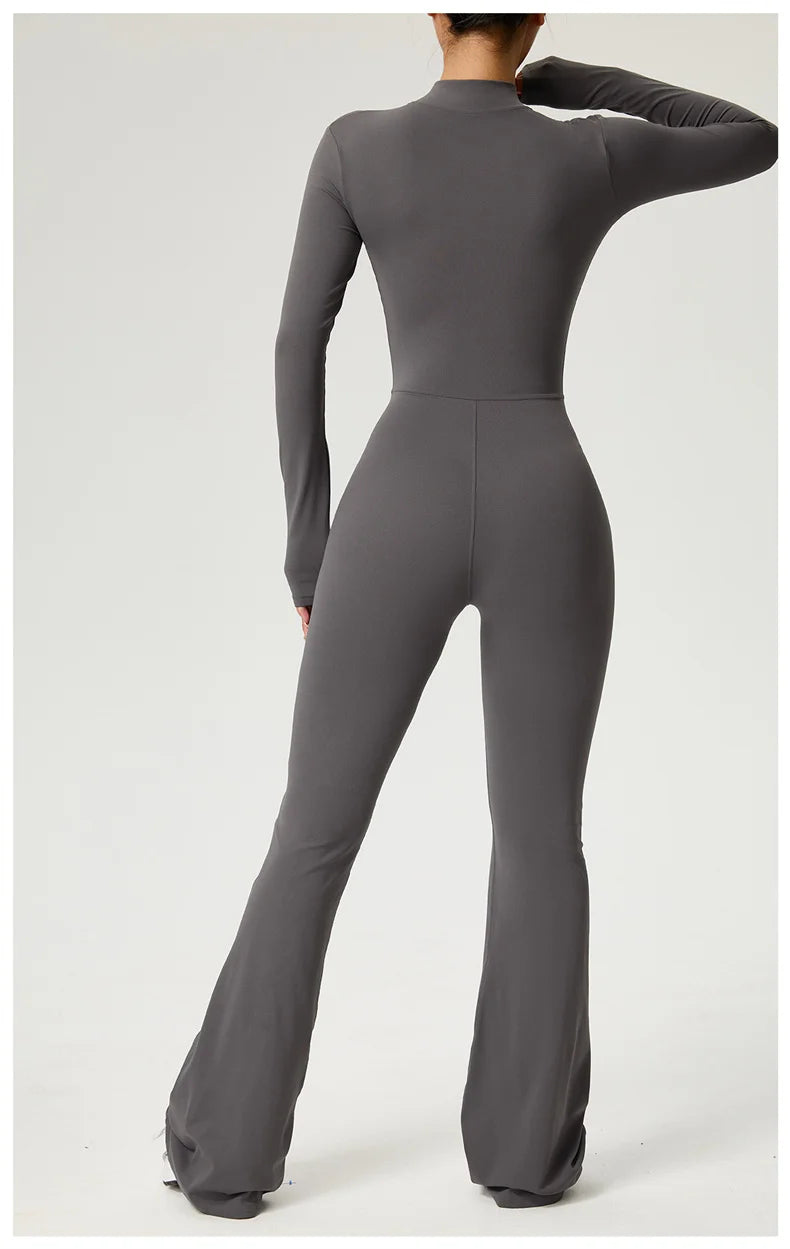 High-Performance Long Sleeve Yoga Jumpsuit
