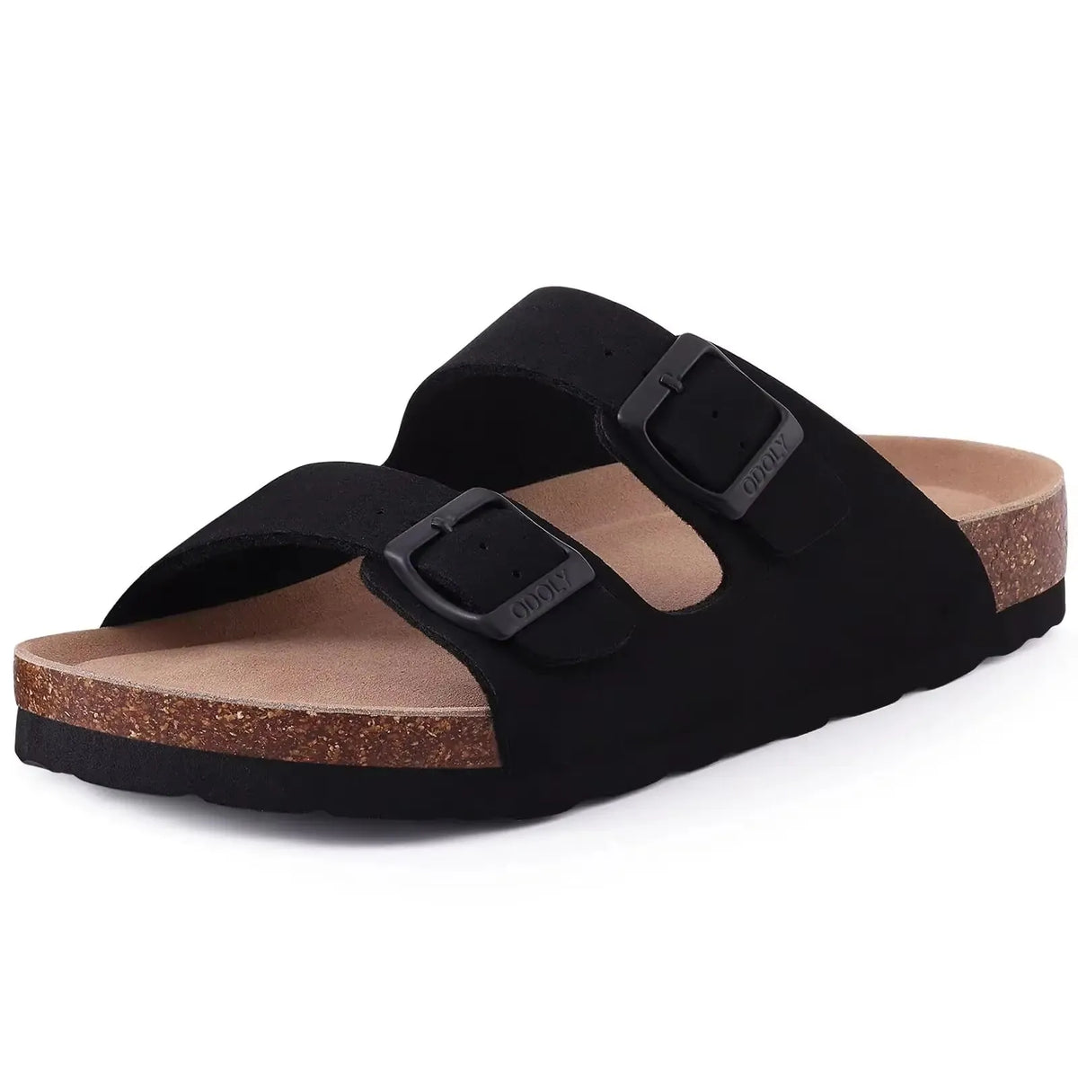 Women’s Suede Sandals with Cork Footbed