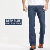 Men's Stretch Bootcut Jeans | Slim Flare Denim Trousers
