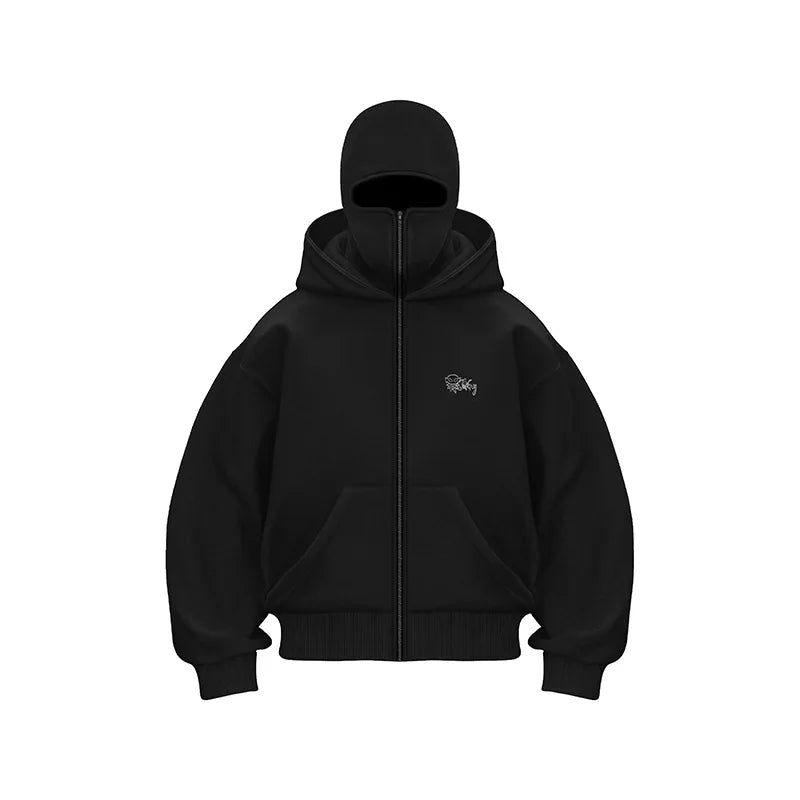 Y2K Goth Harajuku Double Hoodie
