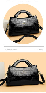 KAIDIFEINIROO Kangaroo Brand Alligator Pu Leather Shoulder Crossbody Bag Clutch Hand Bags for Mother Small Women Handbags New