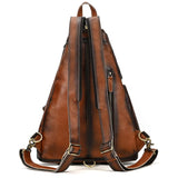 Single Shoulder Bagpack Genuine Leather Chest Bag Outdoor Riding Bag Chest Packs For Biker Men Male Sling Bags Cow Leather