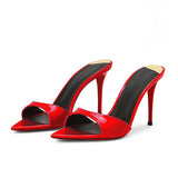 Women's Pointed-Toe Stiletto Heels — Open-Toe Summer Sandals