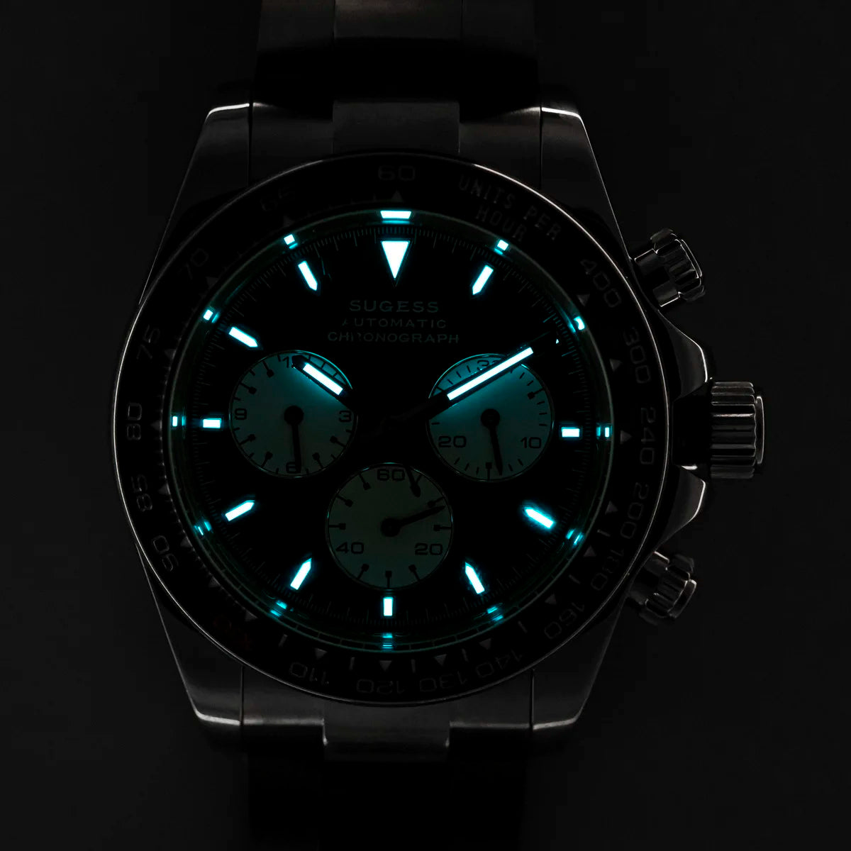 Sugess Panda Chronograph 39mm Automatic Watch