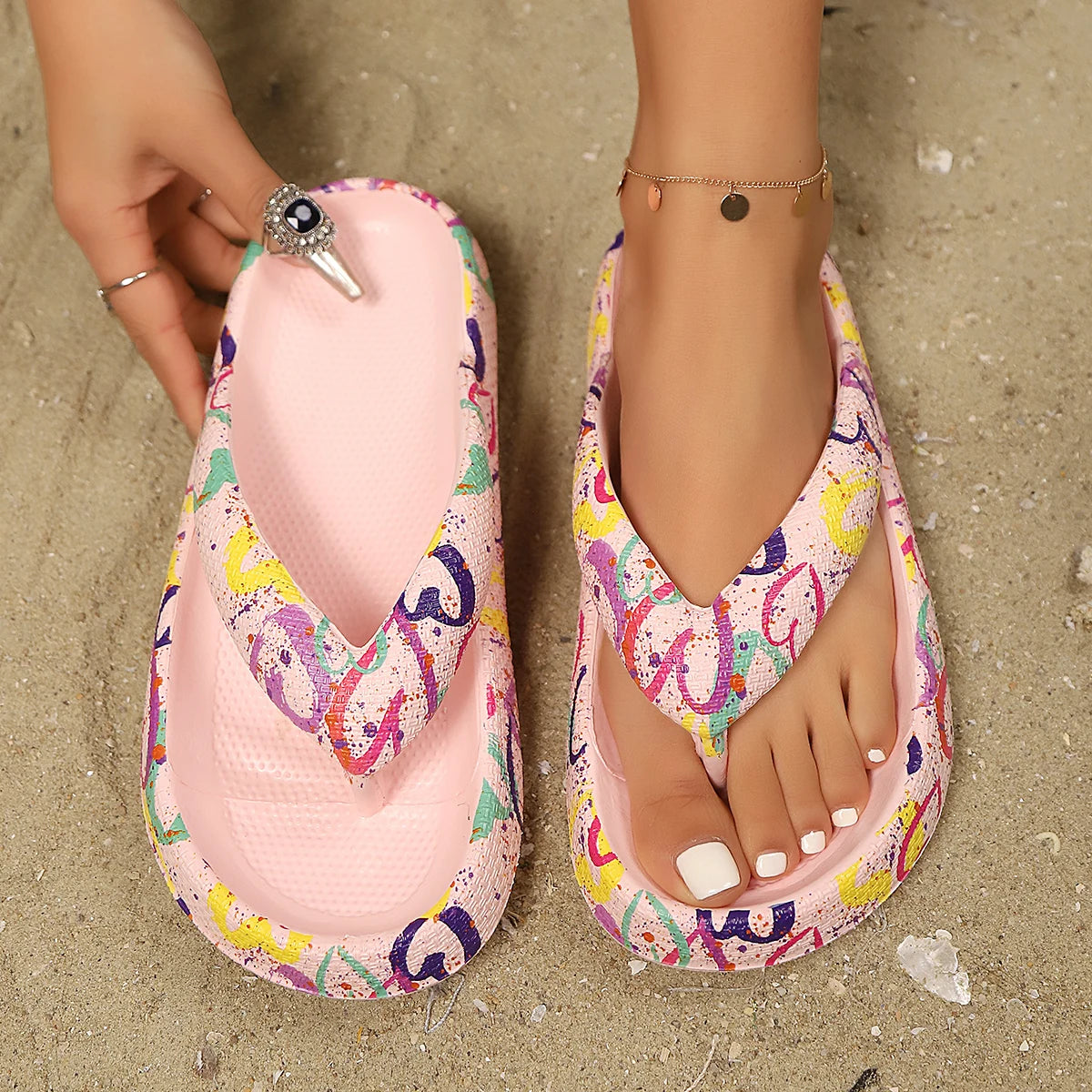 Leopard Print Cloud Slides – Soft Thick-Sole Summer Beach Sandals