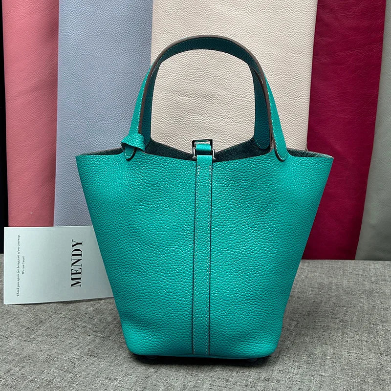 MENDY Women Bags Handbags Bucket Bag 18/22 Big Small Fashion Tote Bag Genuine Leather Luxury Quality Designers Lady Hand Bags
