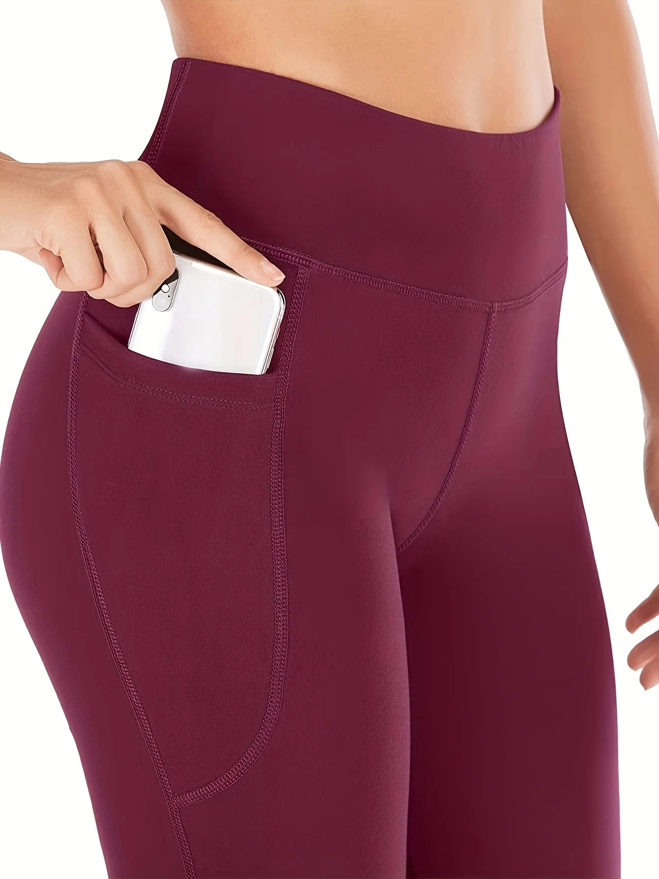 High-Waisted Flare Yoga Pants with Pockets