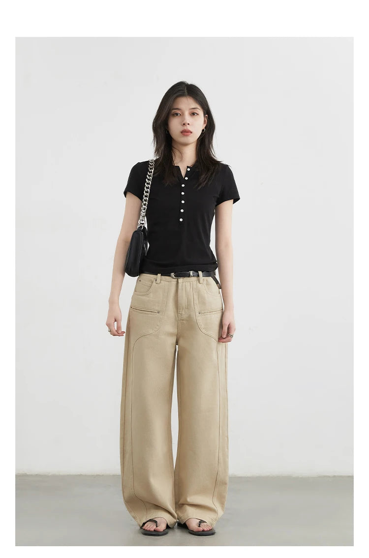 Women's High-Waist Wide Leg Denim Jeans – Relaxed Fit