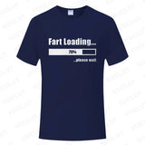 Huge Fart Loading Men's T-shirt Humor Tee Joke Gag Tshirt for Dad Gifts Guys Male Clothes Short Sleeve Tees Funny Graphic Tops