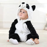 Animal Theme Flannel Baby Romper