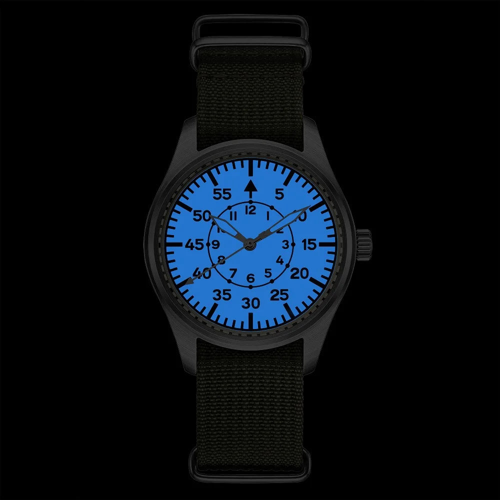 DD40mm Vh31 Beat Quartz Men Watches Sapphire Crystal waterproof 5Bar 316L Stainless Steel vintage Pilot Men watch