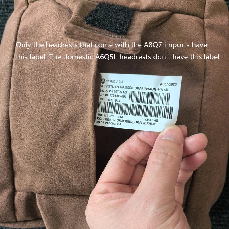 Car Seat Neck Top Quality Support Pillow Soft Headrest With Adjustable Strap from A6 A7 Q7 Q5L for A3 A4 A5 A6 A7 A8 B6 B7