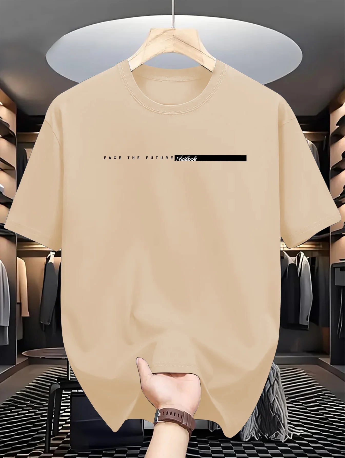 High Street Letter Print Cotton Tee
