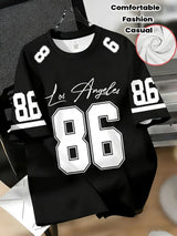 Men's Breathable Letter Print T-Shirt