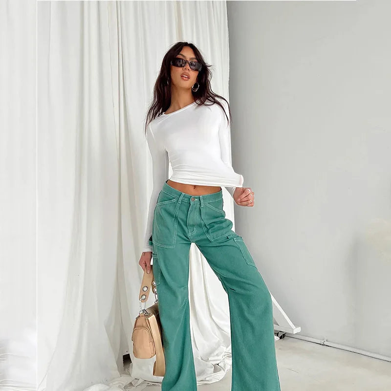 Slim Fit Long Sleeve Base Tee - Solid Casual Pullover