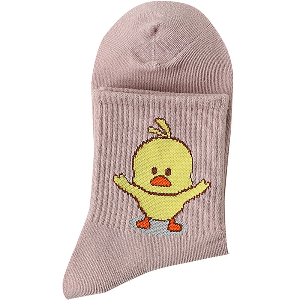 Dancing Duck Cartoon Art Socks