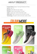 IRUNSVAN Men Running Shoes Breathable Sports Shoe Lightweight Marathon Carbon Plate Sneaker Casual Comfortable Athletic Training