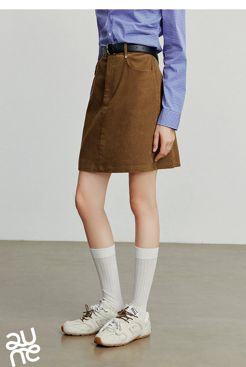 Toyouth Corduroy A-Line Mini Skirt | Autumn 2025
