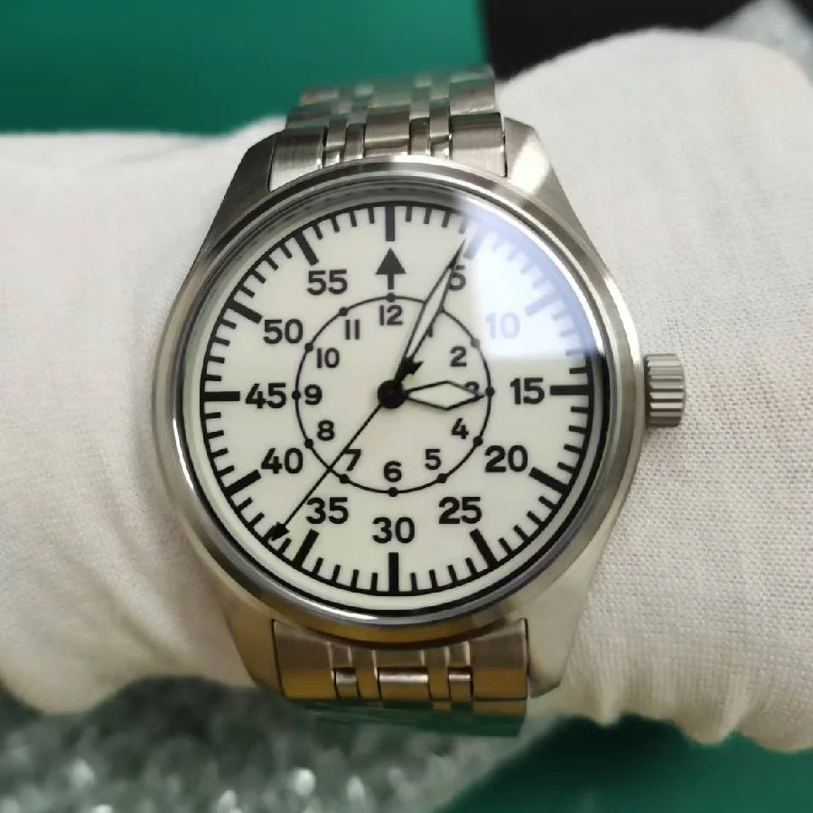 DD40mm Vh31 Beat Quartz Men Watches Sapphire Crystal waterproof 5Bar 316L Stainless Steel vintage Pilot Men watch