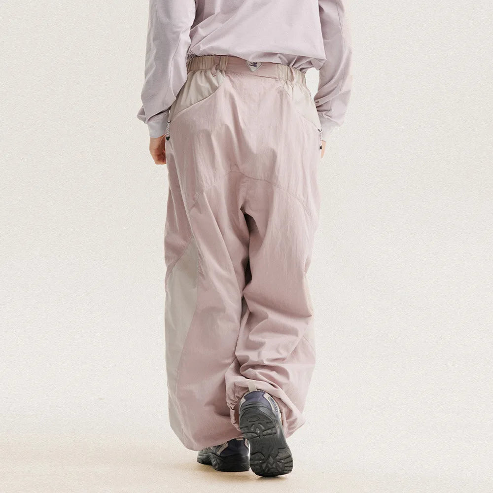 Men's Colorblock Wide-Leg Pants