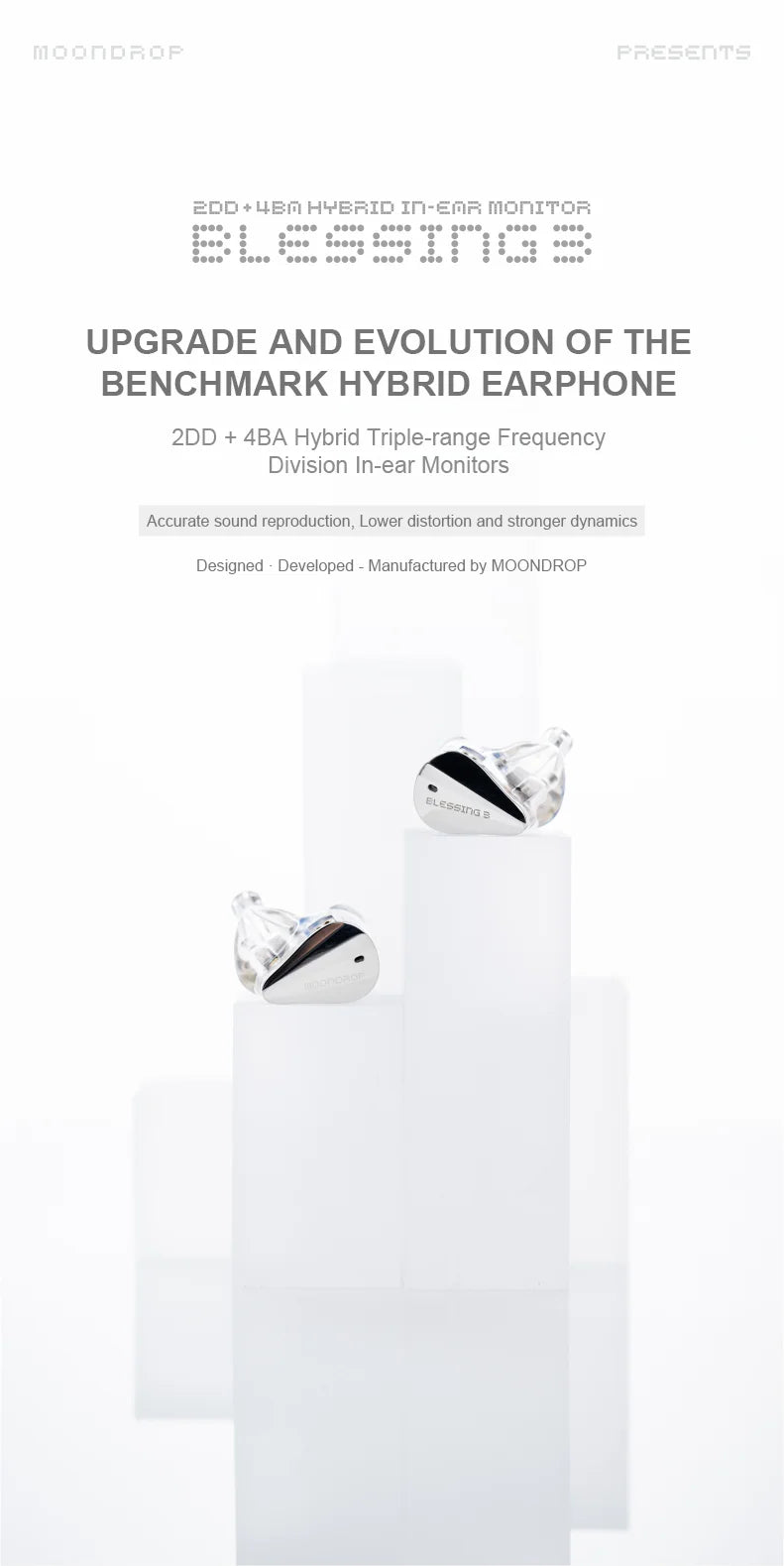 MOONDROP Blessing 3 Hybrid In-Ear Monitor (2DD+4BA)