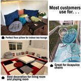 Round Floor Cushion Seating for Adults,Tufted Thick Meditation Cushion for Floor Seating Yoga Living Room Office