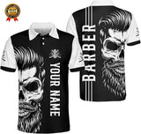 Men's 3D Barber Print Polo | Streetwear Y2K Style