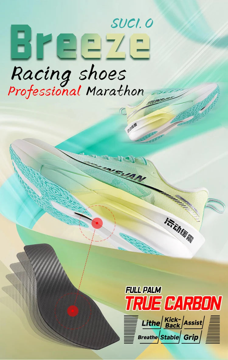 IRUNSVAN Full Plam Carbon Plate Trail Running Shoes Men 2026 High Quality Trendy Shoes New Ultra-light Running Shoes Sports