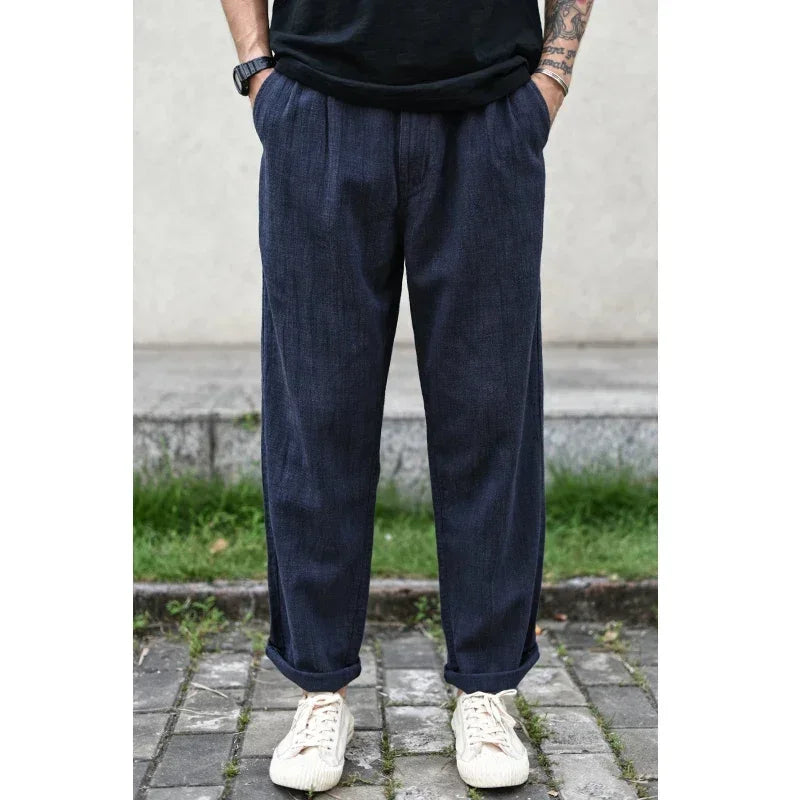 Men's Ramie Cotton Relaxed Summer Pants