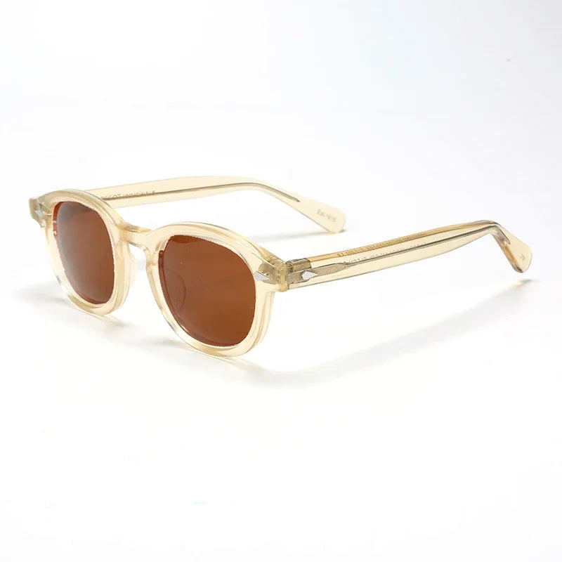 Johnny Depp Polarized Sunglasses Men Women Luxury Brand Sun Glasses Vintage Acetate Frame Driver Shade