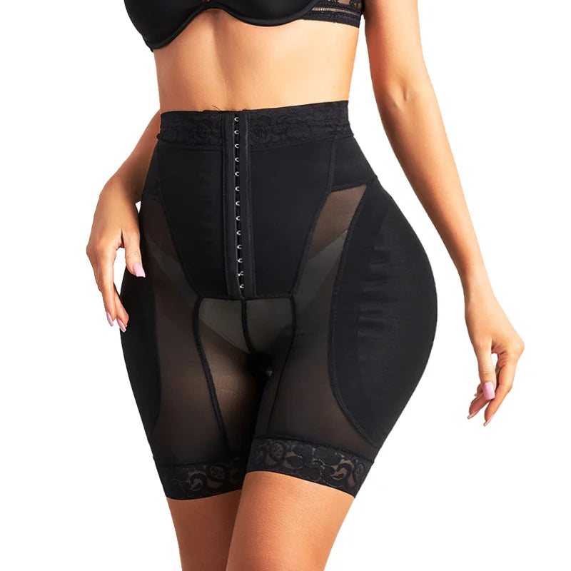 Women’s High-Waisted Padded Butt Lifter & Hip Enhancer Shorts