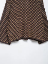 Autumn Brown Knit Cardigan - Elegant USA-Made Loose Sweater Coat