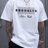 Men's Brooklyn NY Graphic Cotton T-Shirt - Relaxed Fit