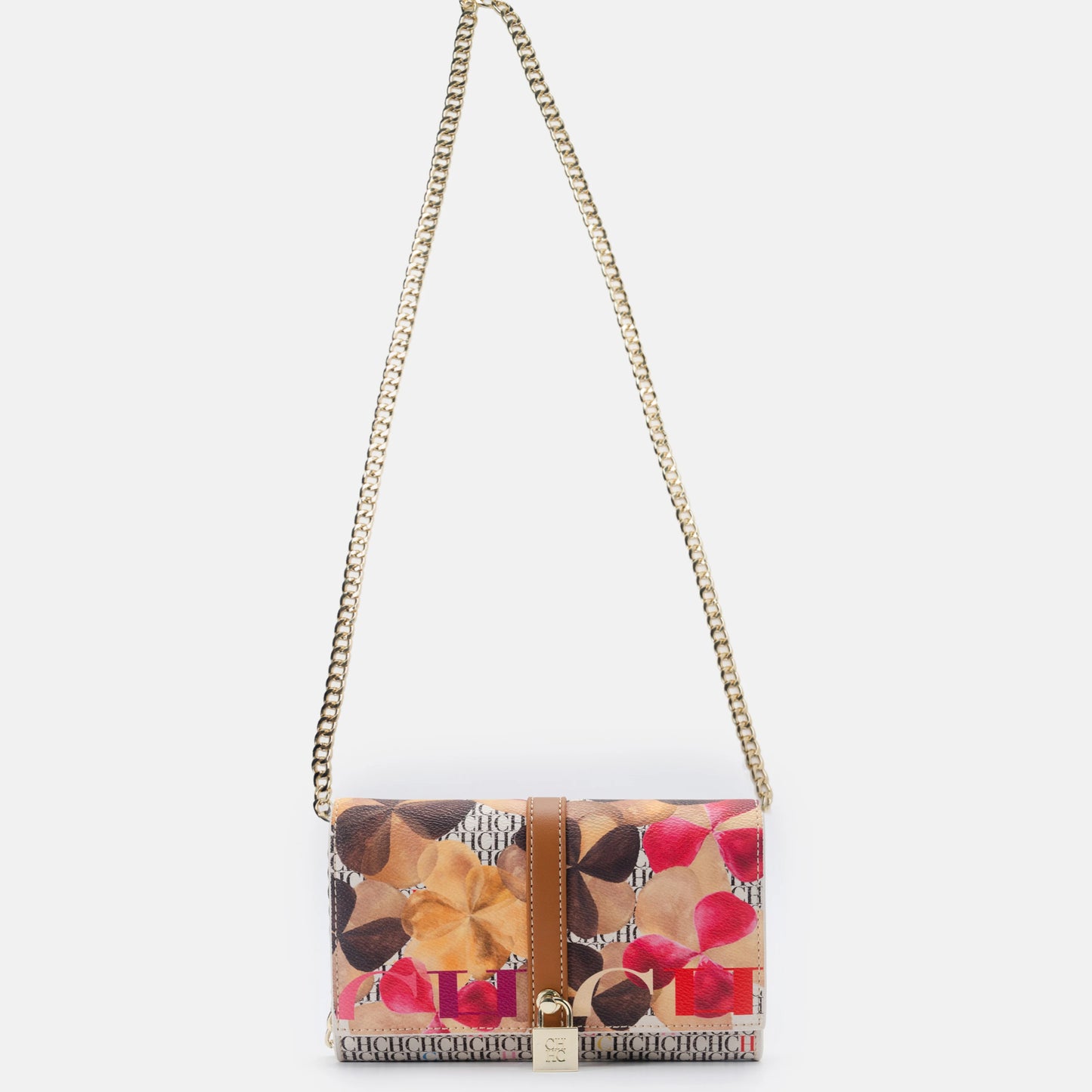 CH Women Crossbody Bag Floral Print Chain Shoulder Bag Fashion Designer Flap Bag Luxury PU Leather Purse For Daily Use
