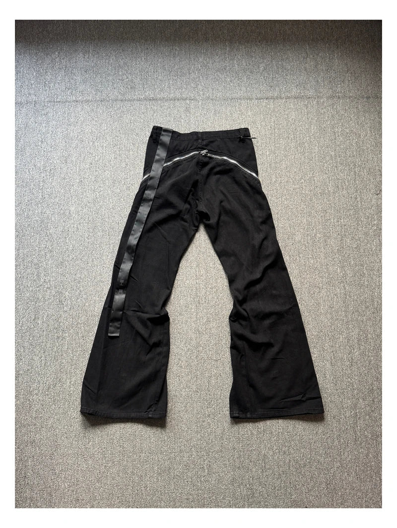 Men's High Street Flare Denim Jeans – Zipper Detail